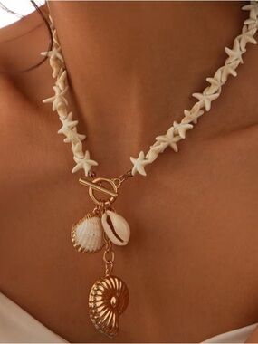 Starfish Statement Necklace
With Charm Drop